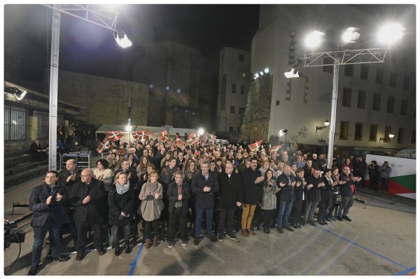Mitina Donostian - Iñigo Urkullu, Andoni Ortuzar, Joseba Agirretxea