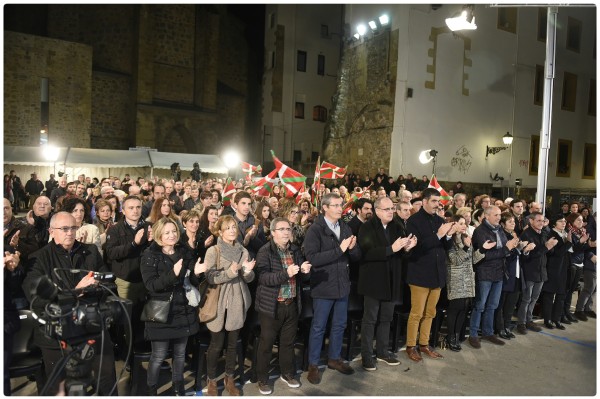 Mitina Donostian - Iñigo Urkullu, Andoni Ortuzar, Joseba Agirretxea