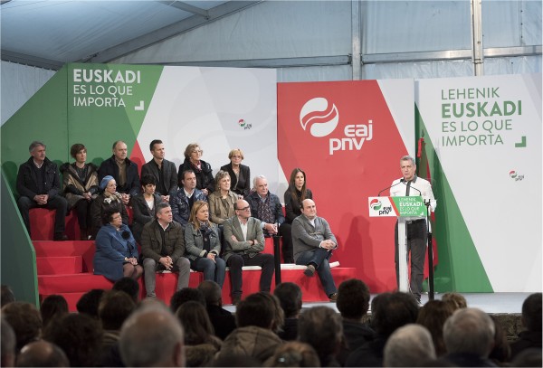 Mitina Donostian - Iñigo Urkullu, Andoni Ortuzar, Joseba Agirretxea