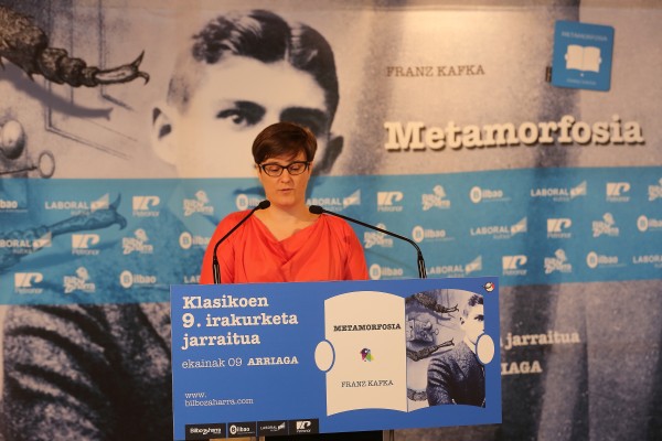 Representantes de EAJ PNV en la lectura de Metamorfosis en el Arriaga