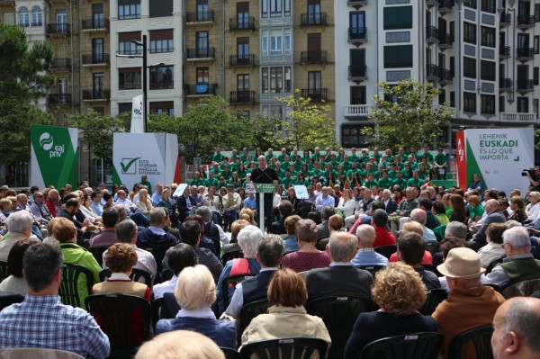 Ekitaldia Donostian. Joseba Agirretxea, Joseba Egibar, Iñigo Urkullu