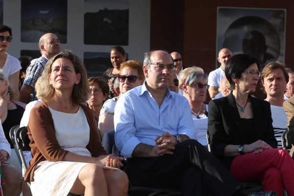 Acto en Barakaldo. Iñigo Urkullu, Andoni Ortuzar, Aitor Esteban