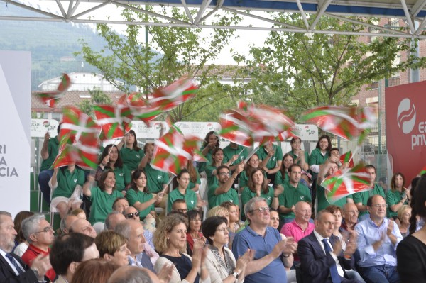 Ekitaldia Laudion. Iñigo Urkullu, Andoni Ortuzar, Mikel Legarda, Almudena Otaola