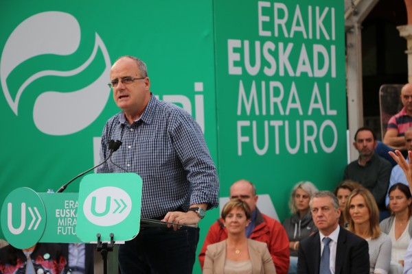 Urkullu, Egibar en Eibar. Mitin