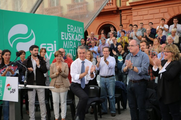 Urkullu, Egibar en Eibar. Mitin