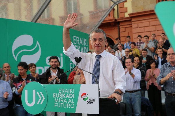 Urkullu, Egibar en Eibar. Mitin