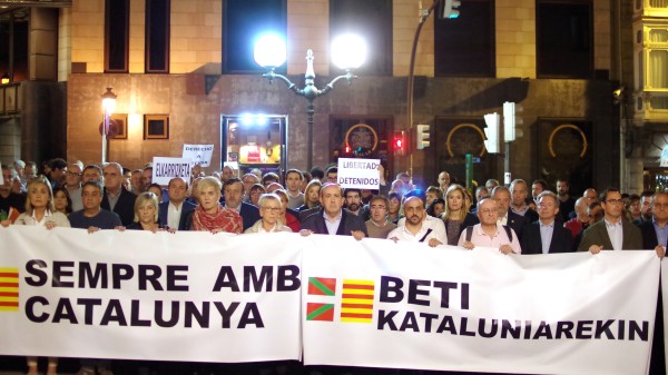 Concentración de la Asamblea Nacional contra el 155 y las detenciones
