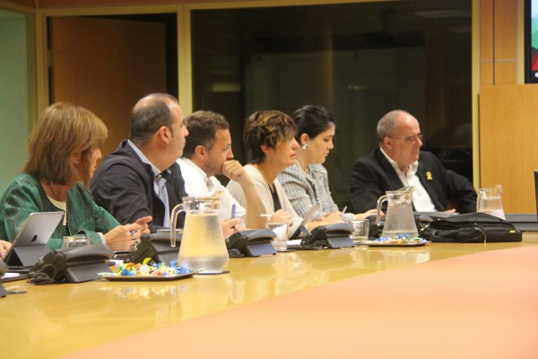 Andoni Ortuzar e Iñigo Urkullu en la reunión de inicio de curso parlamentario