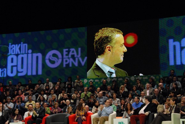 Una panorámica del escenario del Palacio Euskalduna 