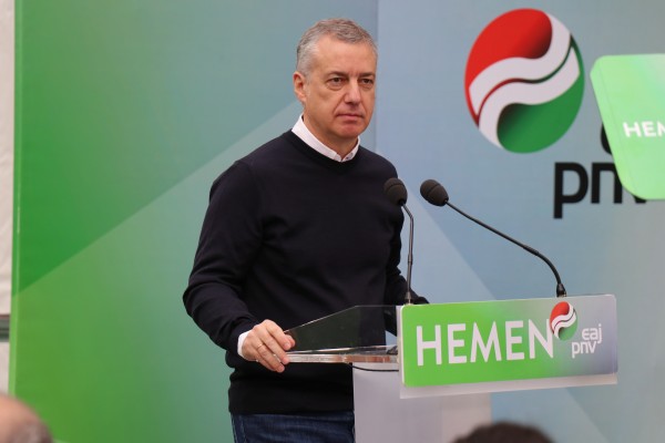 Mitin Bergara. Elena Lete, Markel Olano, Joseba Egibar, Iñigo Urkullu