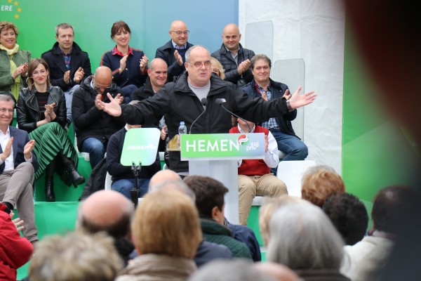 Mitin Bergara. Elena Lete, Markel Olano, Joseba Egibar, Iñigo Urkullu