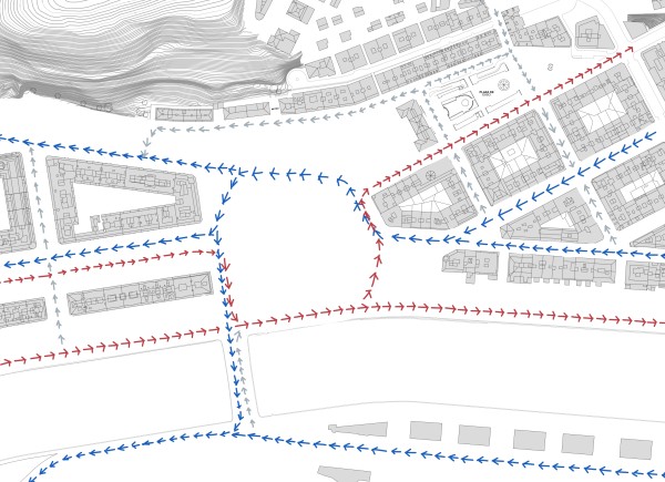 Playa de vías de Easo, tráfico