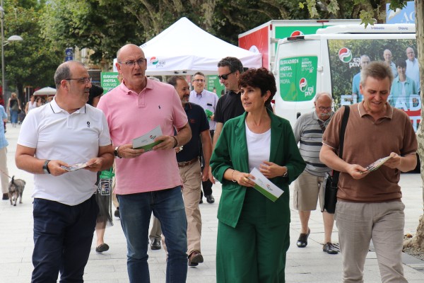 23-J Mitin Festa Euskal Ahotsa Gira Hondarribia Maribel Vaquero, Aitor Esteban, Andoni Ortuzar