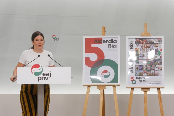 2026 09 04 Alderdi Egunerako egin diren kartelekin erakusketa Sabin Etxean 