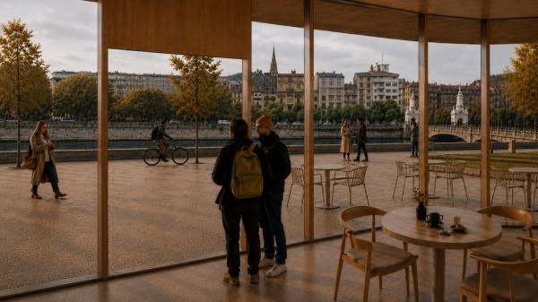 La cafetería por dentro