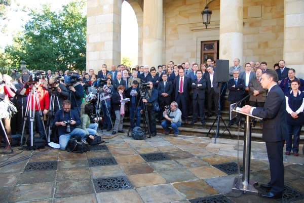 Lectura de manifiesto en Gernika