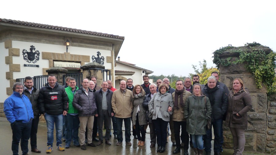 Andoni Ortuzar con representantes de EAJ PNV Rioja Alavesa