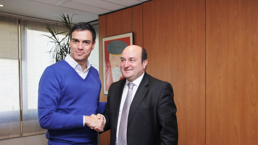 Andoni Ortuzar eta Pedro Sánchezen arteko bilera
