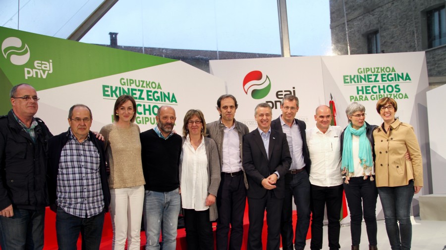 Bergarako mitina - Iñigo Urkullu, Joseba Egibar, Markel Olano,  Juanje Alberdi,