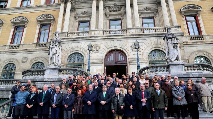 EAJ PNV Bruselako erasoaren aurkako arbuioa adierazteko kontzentrazioan