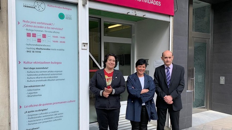 KulturAraba Bulegoak bere ateak irekitzen ditu berriro Arabako kultur sektoreko kideei aholkuak emateko KulturAraba Bulegoak bere ateak irekitzen ditu berriro Arabako kultur sektoreko kideei aholkuak emateko
