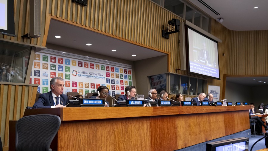 Urkullu Lehendakariak “Euskadiko Bonu Jasangarri”en esperientzia aurkeztu du Nazio Batuen High Level Political Forum (HLPF) 2019an Urkullu Lehendakariak “Euskadiko Bonu Jasangarri”en esperientzia aurkeztu du Nazio Batuen High Level Political Forum (HLPF) 2019an