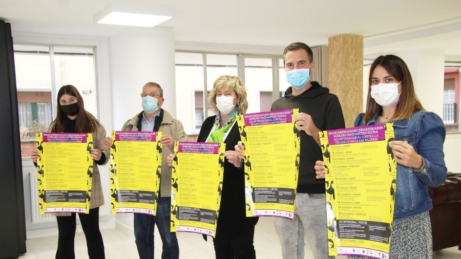 El Ayuntamiento y diversos agentes de Elgoibar organizan un amplio programa con motivo del 25 de noviembre