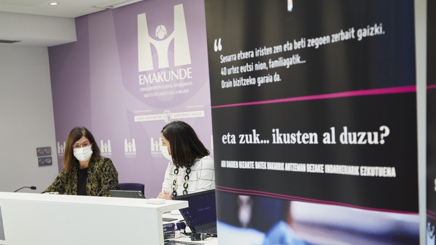 Emakunde insta a la sociedad a estar atenta ante la violencia oculta que sufren muchas mujeres mayores