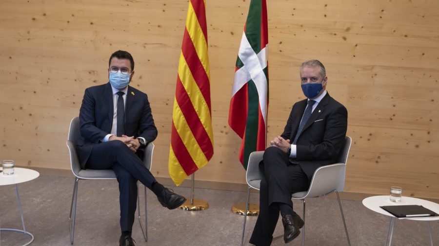 Urkullu Lehendakaria eta Aragones Presidentea lehen aldiz bildu dira