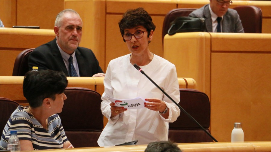 Maribel Vaquero emplaza al Gobierno español a acelerar el traspaso de Cercanías a Euskadi Maribel Vaquero emplaza al Gobierno español a acelerar el traspaso de Cercanías a Euskadi