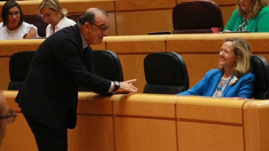 Europako Funtsen gehigarria diseinatzeko Eusko Jaurlaritzaren proposamena aintzat hartzeko deia egin dio Luke Uribe-Etxebarriak Calviño lehendakariordeari