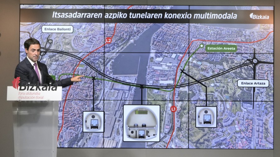 El tren lanzadera conectará las estaciones de Sestao y Areeta con frecuencias de 4 minutos