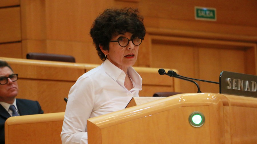 Maribel Vaquerok Espainiako Gobernuari eskatu dio Europako erakundeen aurrean defenda dezala Korridore Atlantikoa lehentasunez amaitzea Maribel Vaquerok Espainiako Gobernuari eskatu dio Europako erakundeen aurrean defenda dezala Korridore Atlantikoa lehentasunez amaitzea