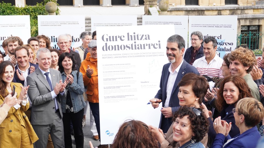  Eneko Goiak “Donostiarekin kontratua” sinatu du hiria Europako onena izan dadin