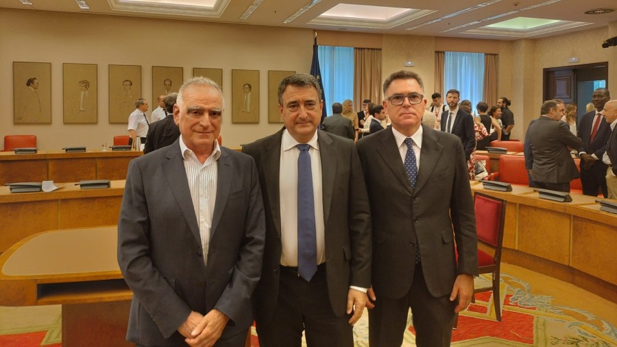 EAJ-PNVren ordezkariak Kongresuan terrorismoaren biktimak gogoratzeko eta omentzeko egin den ekitaldian  
