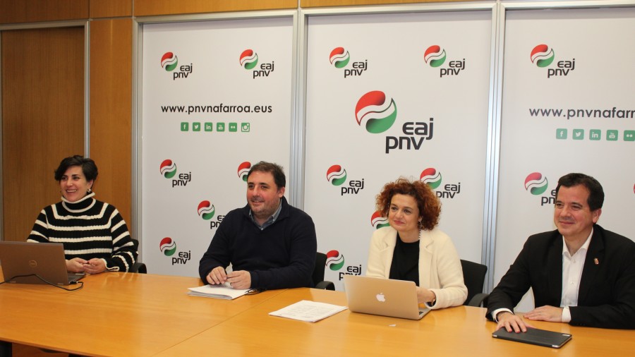EAJ-PNV Nafarroa muestra su satisfacción por el impulso dado en los últimos días a los estudios para la conexión de Navarra con la Y Vasca EAJ-PNV Nafarroa muestra su satisfacción por el impulso dado en los últimos días a los estudios para la conexión de Navarra con la Y Vasca