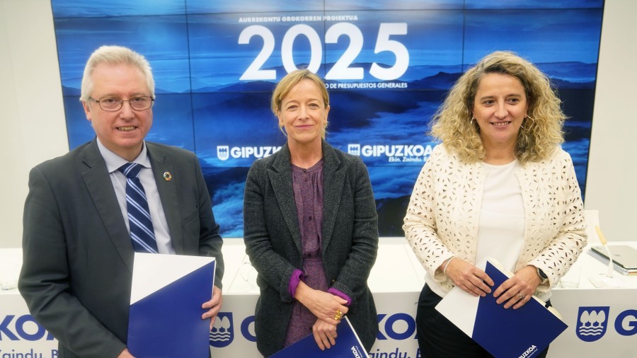 El presupuesto de 2025 prevé alcanzar los 1.218 millones de euros, para que Gipuzkoa crezca en bienestar
