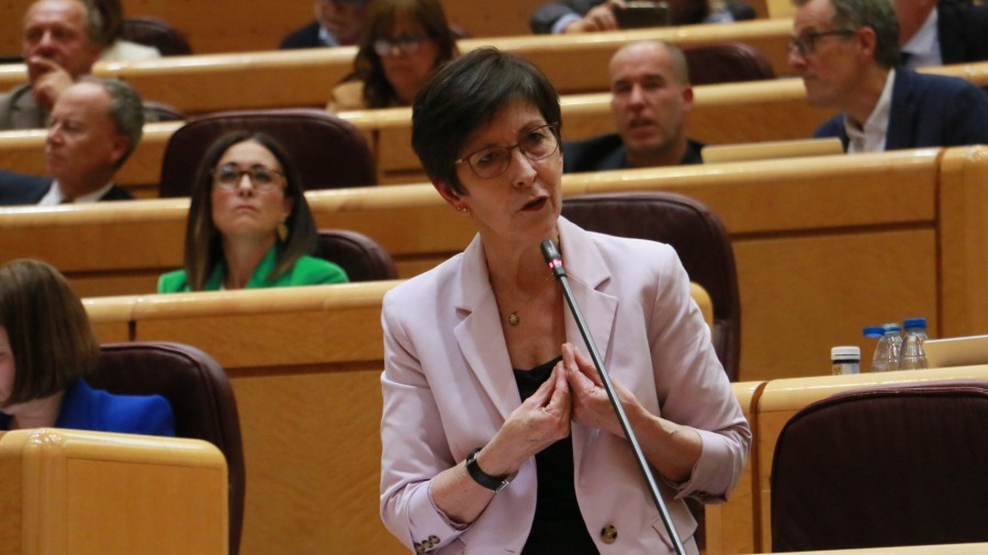 Estefanía Beltrán de Heredia reclama al Gobierno español que reconsidere el modelo del centro de acogida de Vitoria-Gasteiz y que lo acuerde con las administraciones vascas