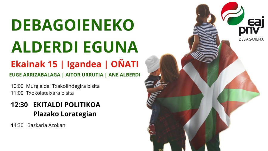 Igande honetan, ekainaren 15a, Debagoieneko Alderdi Eguna Oñatin