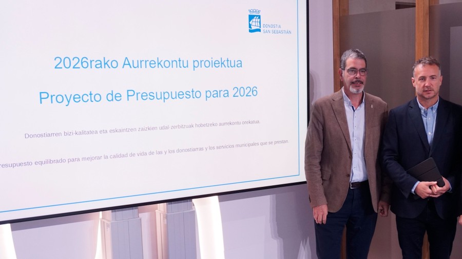 Etxebizitza eta udal zerbitzuen hobekuntza dira Donostiako 2026ko aurrekontuaren zutabeak