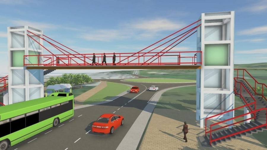 Aldundiak gaineko pasabide bat eta espaloi berriak egingo ditu oinezkoen segurtasuna hobetzeko N-634 errepidean, Amorebieta-Etxanoko San Antonio auzoan