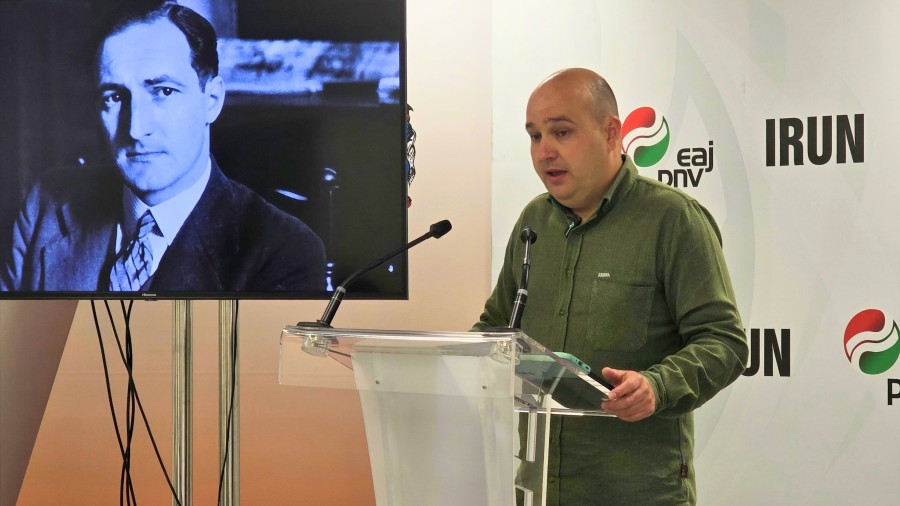 Irungo EAJ-PNVk hiriko kale edo plaza bati Jose Antonio Aguirre Lehendakaria izena jartzea eskatu du