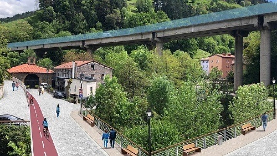 EAJ-PNV solicita que la remodelación de Murrategi sirva también para dar una solución al trazado actual  del bidegorri en la rotonda de Azitain