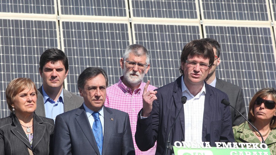 Acto en el polígono industrial de Júndiz: Gorka Urtaran