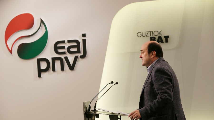 Declaración de Andoni Ortuzar, presidente del EBB, tras el anuncio del CIV