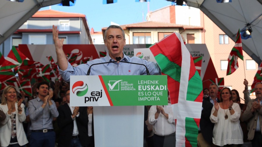 Urkullu pide a vascos y vascas que voten a EAJ-PNV para “aprovechar la oportunidad de refundar un Estado plurinacional”