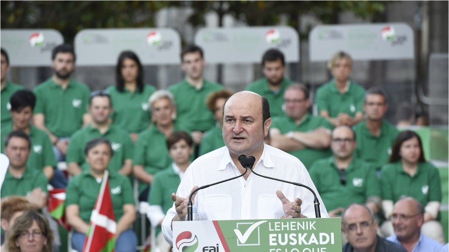 Ortuzar advierte a los vascos de que la estrategia de los cuatro partidos españoles nos avoca “a unas terceras elecciones“