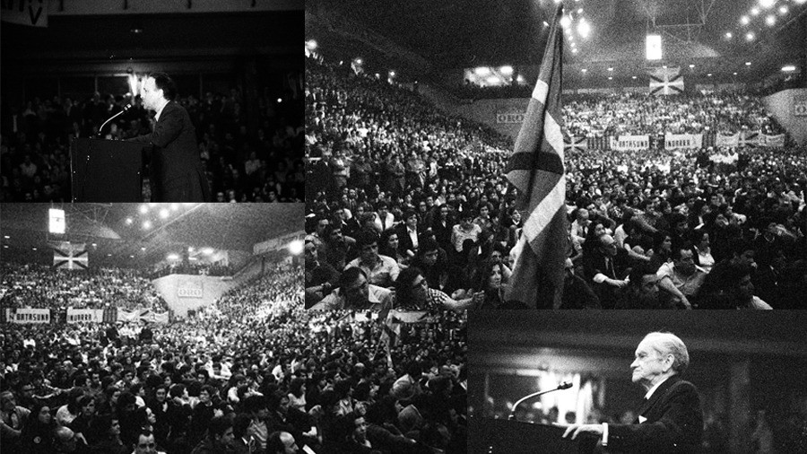 EAJ-PNV celebró su primera asamblea en 1977 en Iruña (ETB)