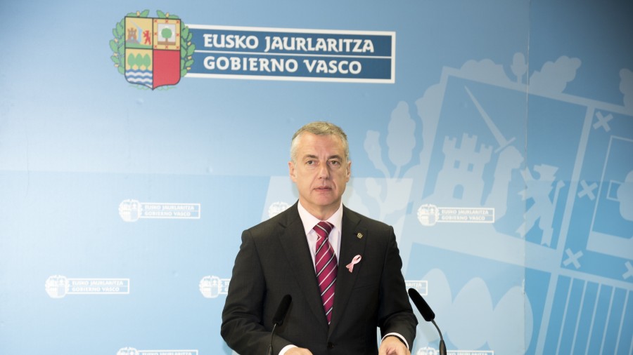 Espainiako Gobernuari zuzendatutako Urkullu Lehendakariaren adierazpena