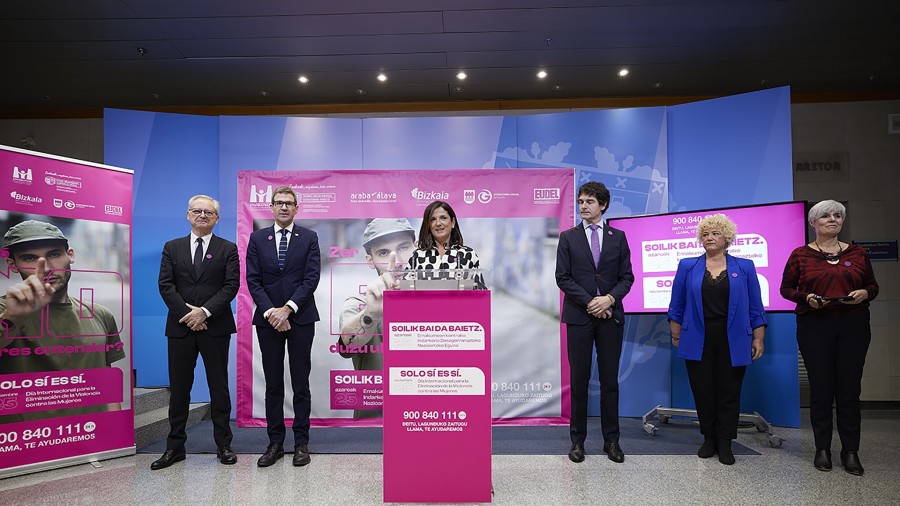 Las instituciones vascas se unen en una única campaña para interpelar a los hombres y su papel ante la violencia contra las mujeres